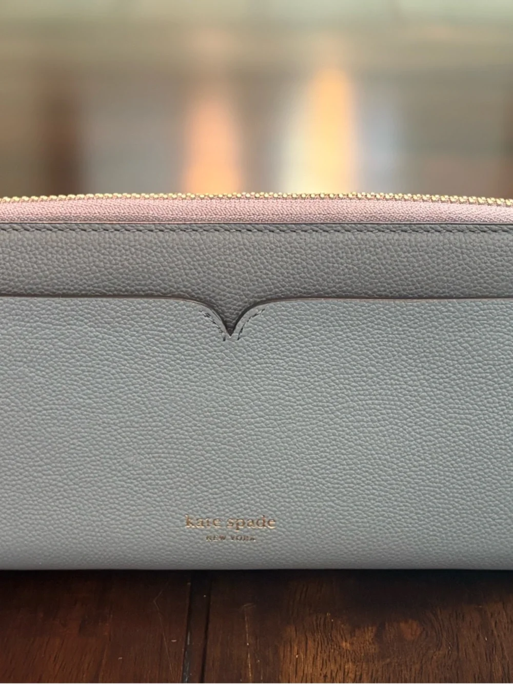 Set of 2 Kate Spade Wallet/Clutch Purses, Grey & Black - Picture 2 of 11